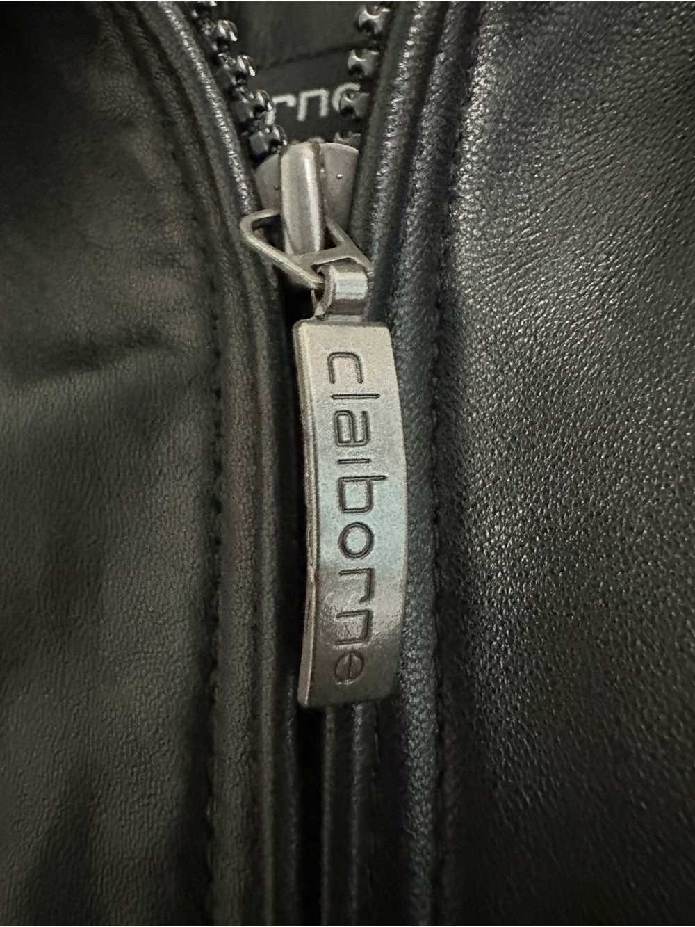 Clairborne Lambskin Leather Bomber Jacket Black Size XL - Picture 2 of 8